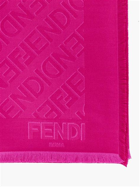 fendi shawl pink|Fendi scarf women.